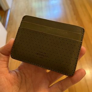 Woolly Half Wallet - leather card case